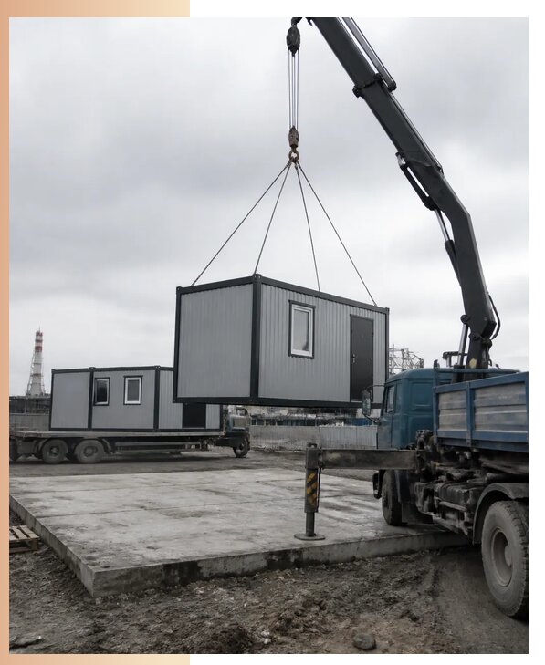 Доставка блок-контейнеров в Вязьме с разгрузкой и установкой